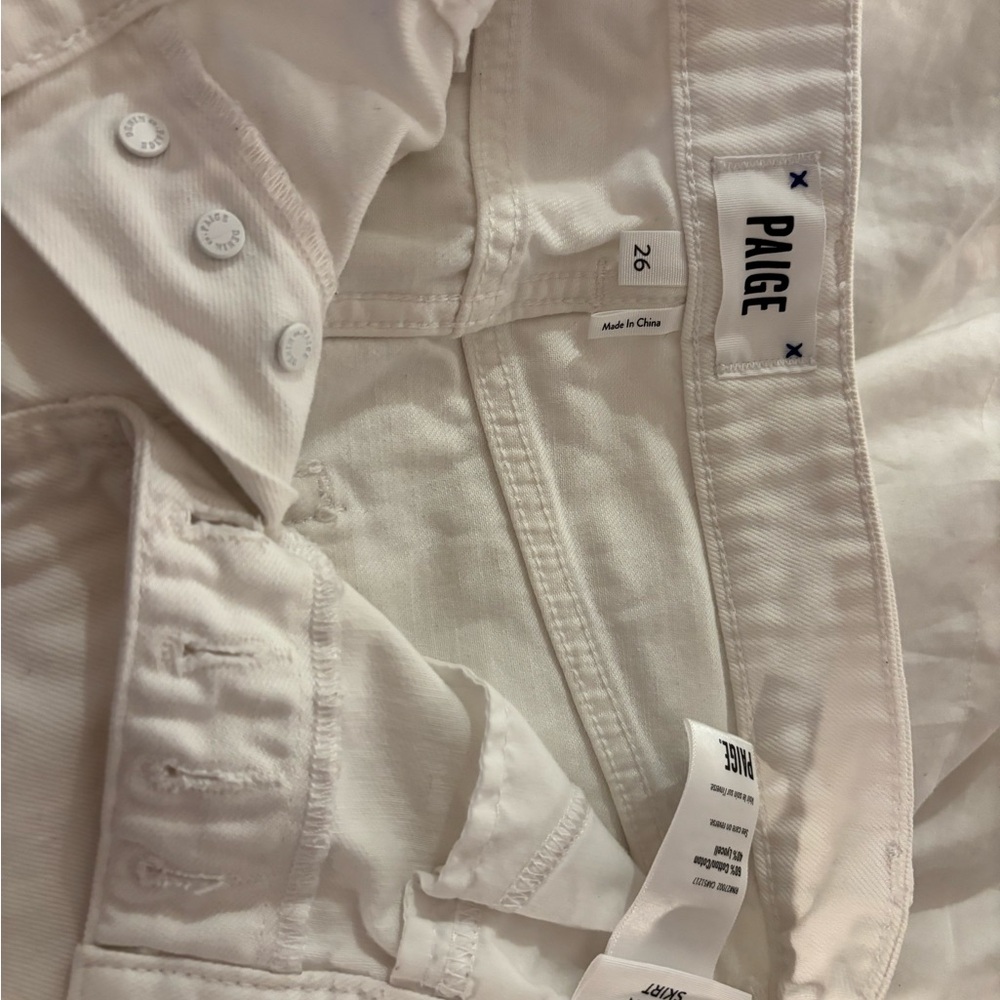 Paige White Jean Skirt